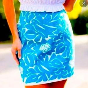 Impeccable Pig J. Marie embroidered mini skirt NWT